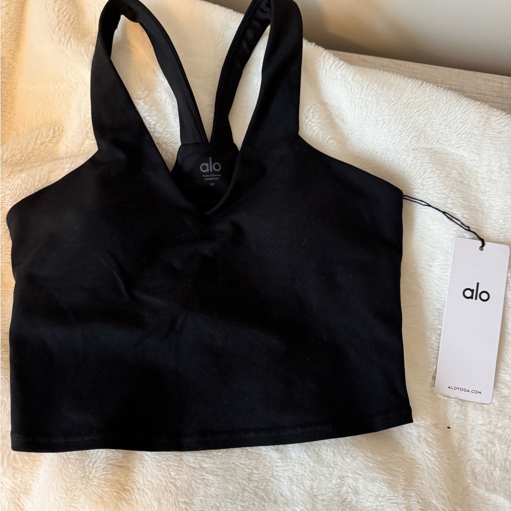 ALO Yoga Black Real Bra Tank